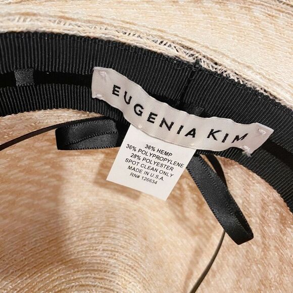 Eugenia Kim Lillian Fedora Straw Hat Pom Pom One Size - Picture 5 of 5